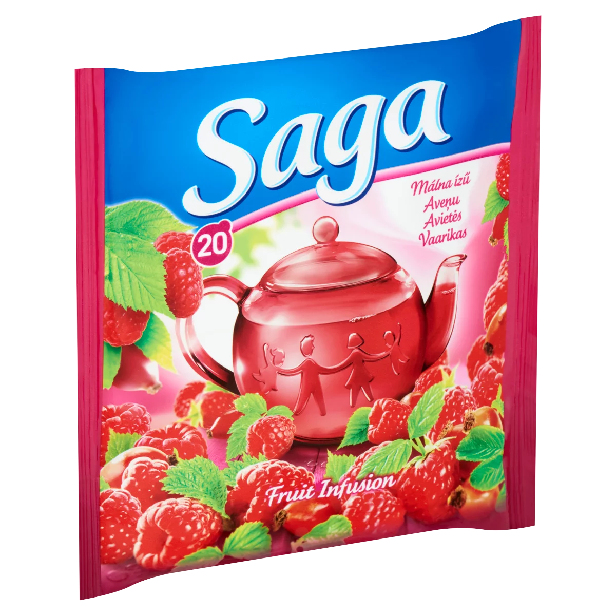 Saga málna ízű gyümölcstea 20 filter