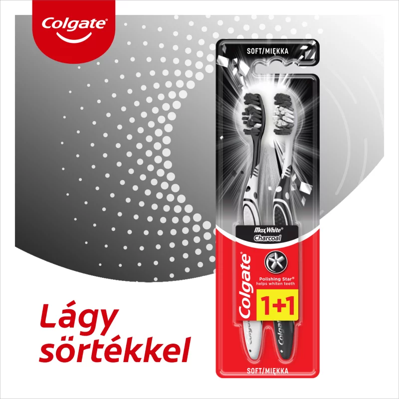 Colgate Max White Charcoal lágy fogkefe 2 db