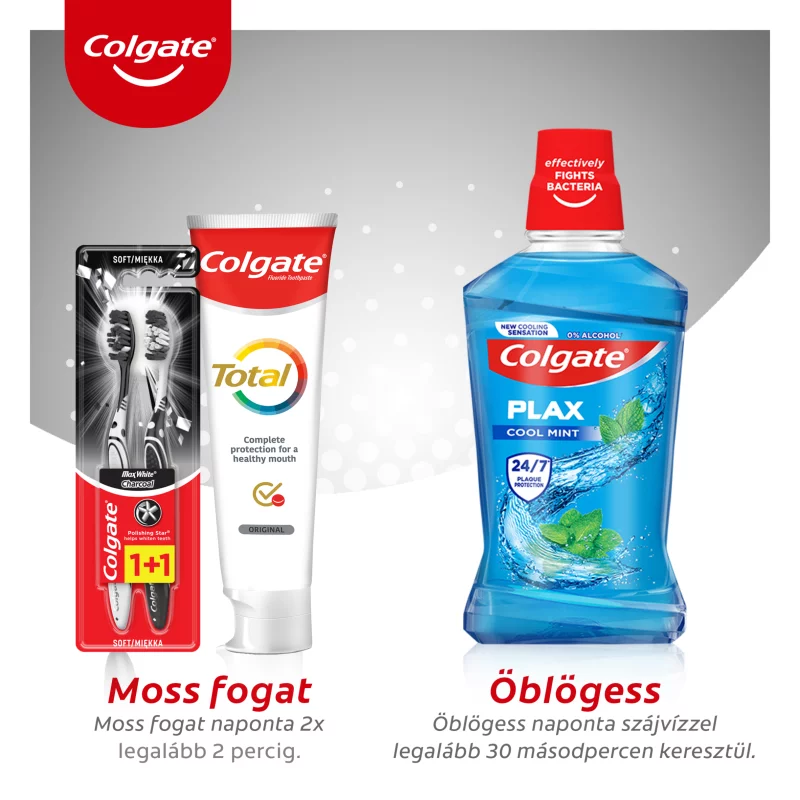 Colgate Max White Charcoal lágy fogkefe 2 db