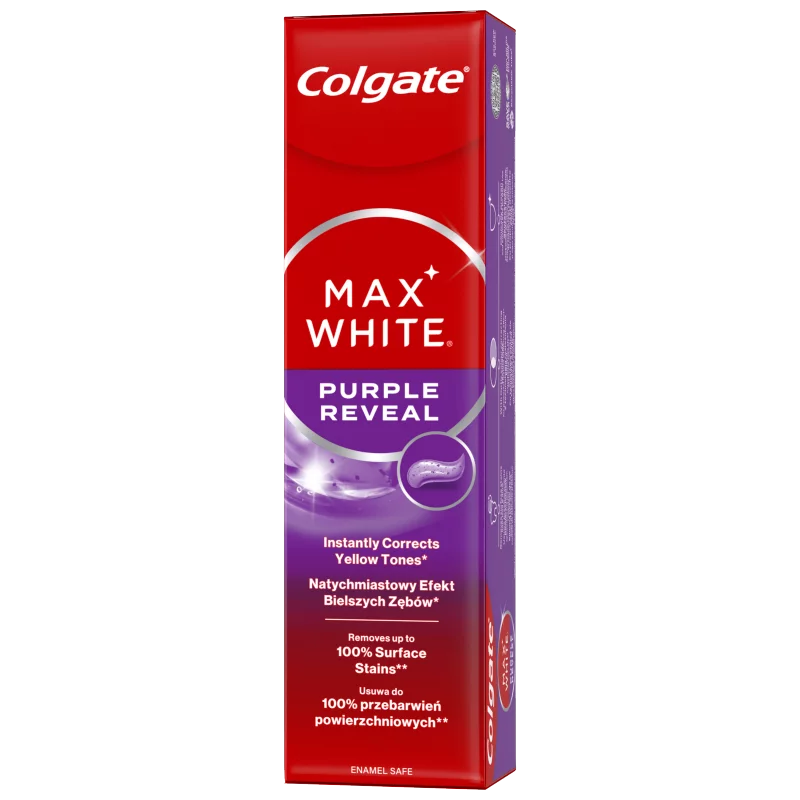 Colgate Max White Purple Reveal fogfehérítő fogkrém 75 ml