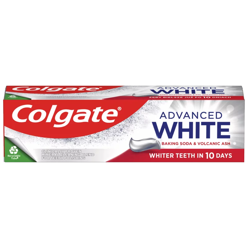 Colgate Advanced White fogkrém szódabikarbónával és vulkáni hamuval 75 ml