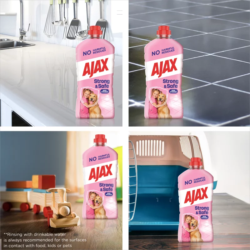 Ajax Strong & Safe többcélú tisztítószer 1000 ml