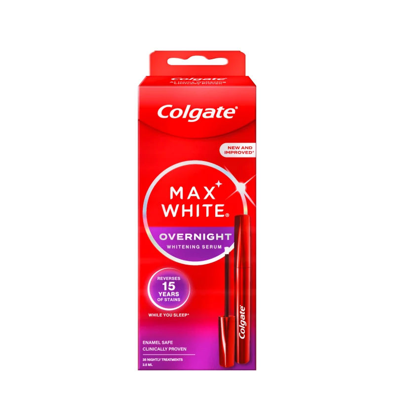 Colgate Max White Éjszakai Fogfehérítő Szérum Ecsettel 2,5 ml