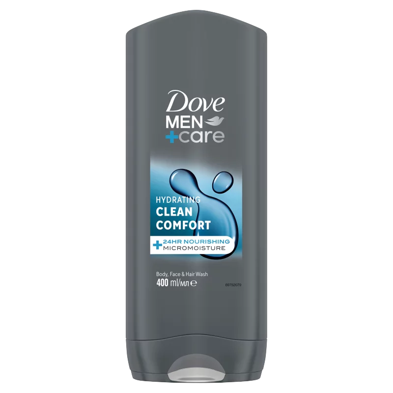  Dove Men+Care Hydrating Clean Comfort tusfürdő testre, arcra, hajra 400 ml
