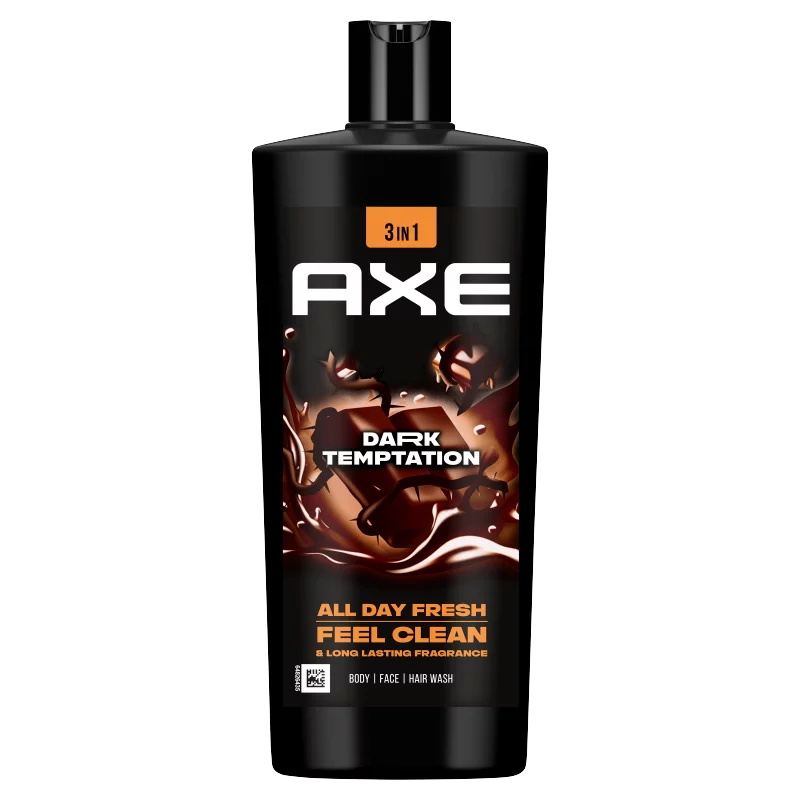 AXE Dark Temptation 3 in 1 tusfürdő testre, arcra, hajra 700 ml