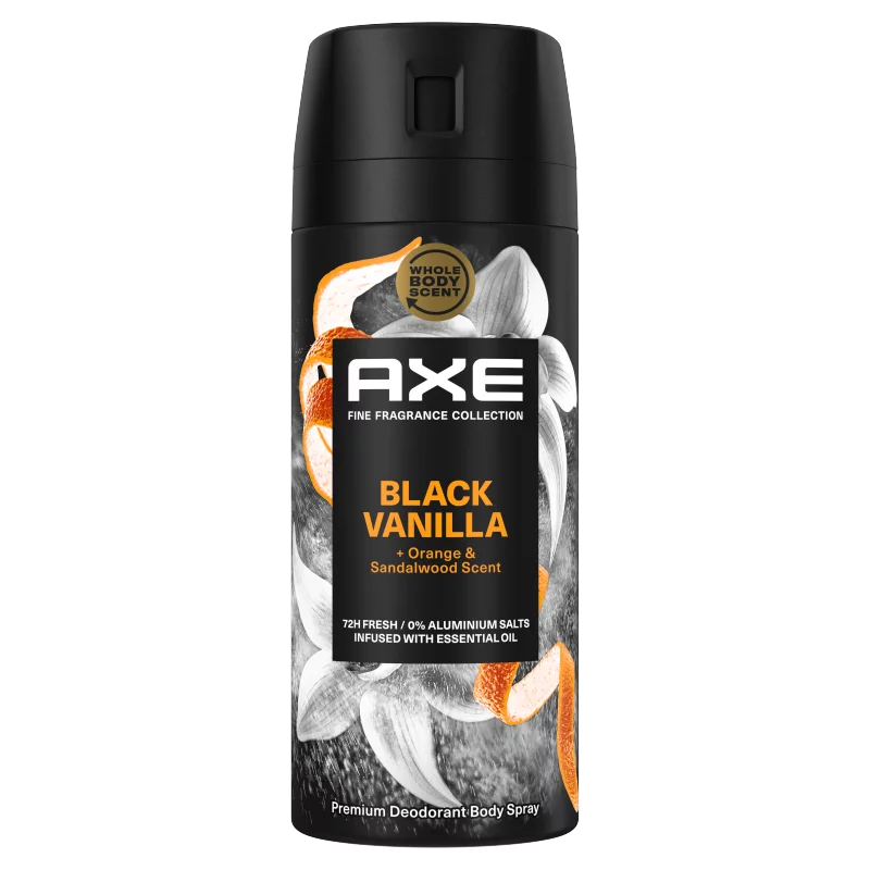 AXE Fine Fragrance Collection Black Vanilla + Orange & Sandalwood Scent dezodor 150 ml