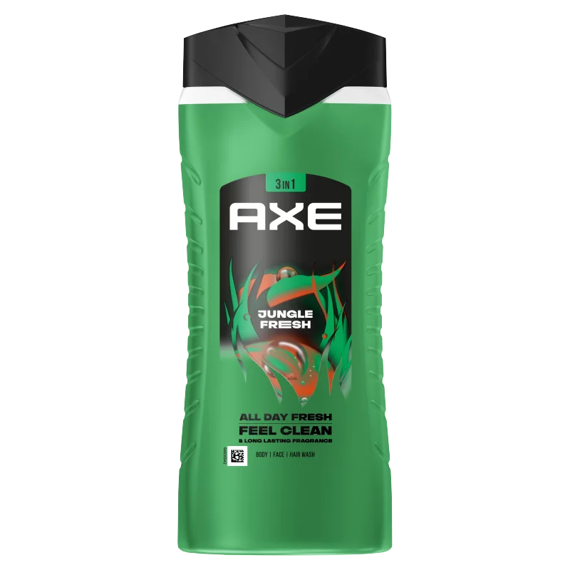 AXE Jungle Fresh 3 in 1 tusfürdő testre, arcra, hajra 400 ml