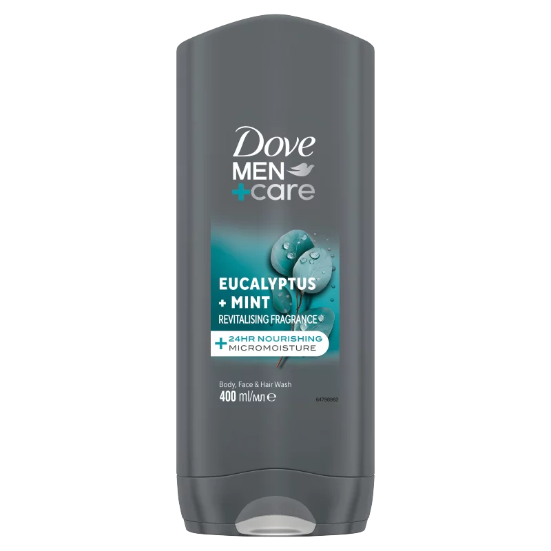 Dove Men+Care Eucalyptus + Mint tusfürdő testre, arcra, hajra 400 ml