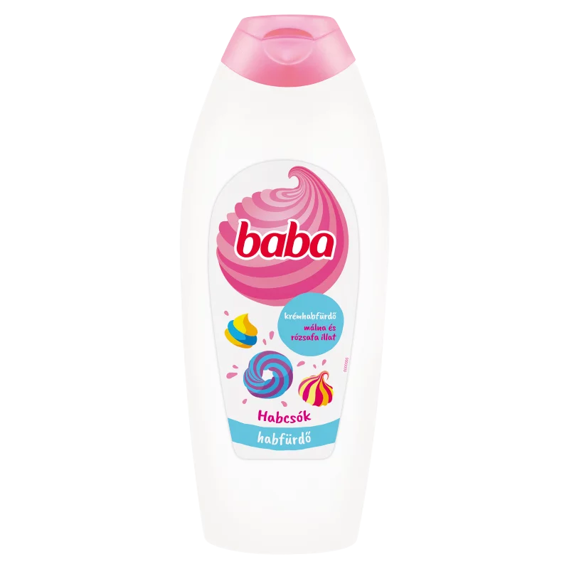 Baba Habcsók krémhabfürdő málna és rózsafa illat 750 ml 