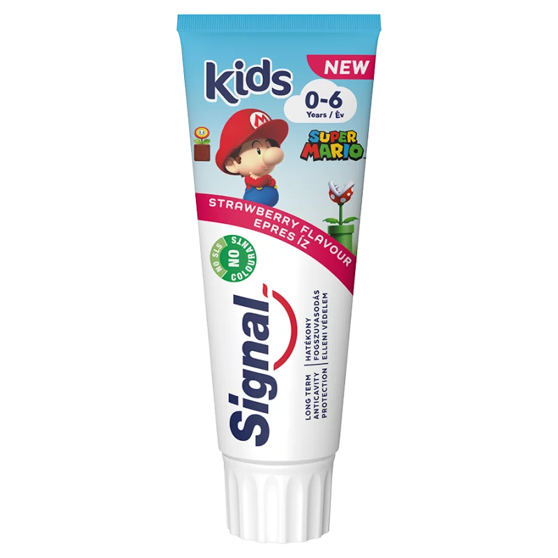 Signal Kids Super Mario epres ízű fogkrém 0-6 év 75 ml 