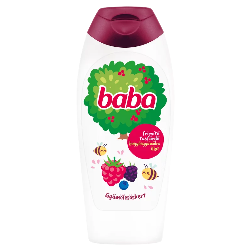 Baba Gyümölcsöskert frissítő tusfürdő bogyósgyümölcs illattal 400 ml 
