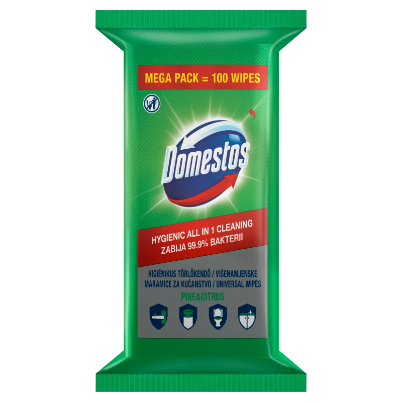 Domestos Pine & Citrus higiénikus törlőkendő 100 db