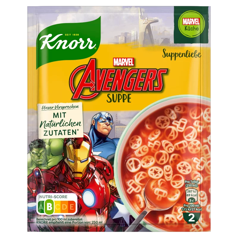 Knorr paradicsomleves Bosszúállók inspirálta tésztával 41 g
