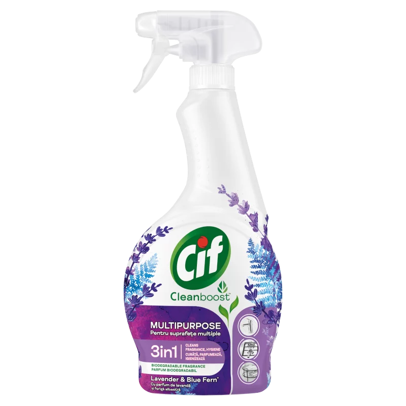 Cif Cleanboost 3in1 Levendula & Kékpáfrány Multipurpose spray 500 ml