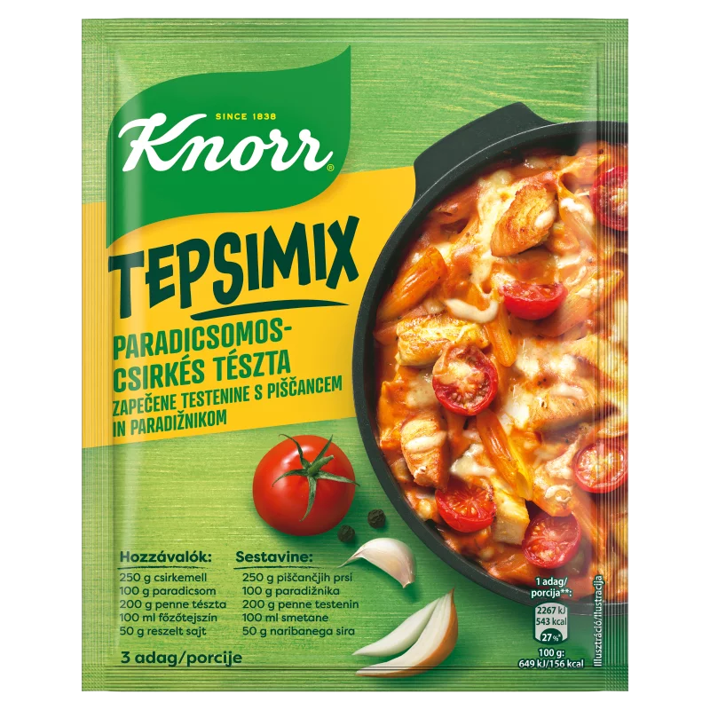 Knorr Tepsimix paradicsomos-csirkés tészta alap 48 g 