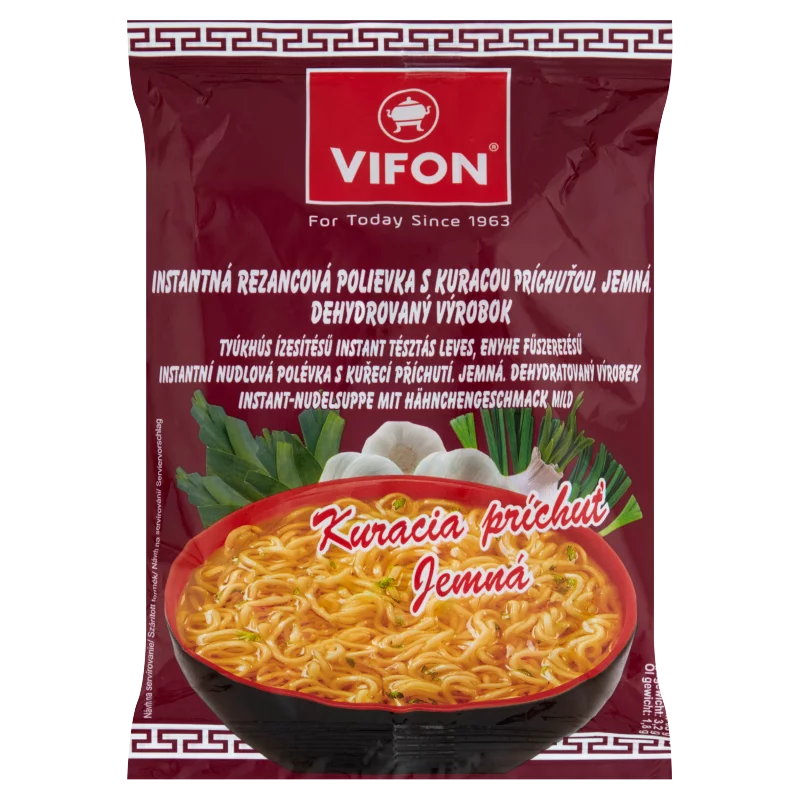 Vifon tyúkhús ízesítésű instant tésztás leves, enyhe fűszerezésű 60 g