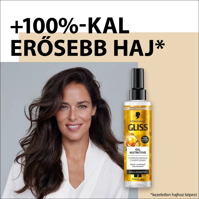 Gliss Tápláló Olaj Express Repair hajbalzsam omega 9 olajsavval + marula olajjal 200 ml
