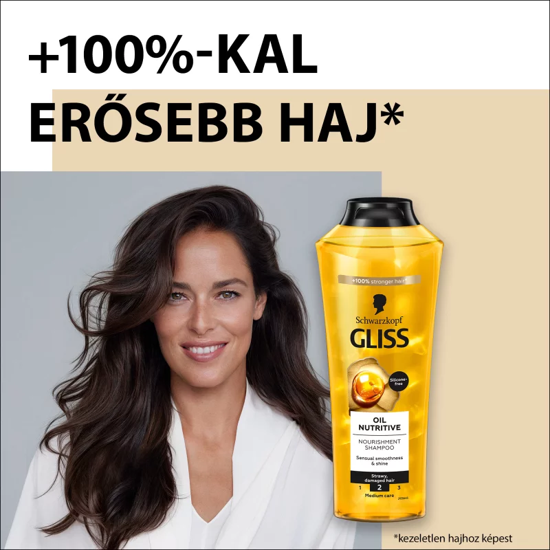 Gliss tápláló olaj sampon omega 9 olajsavval és marula olajjal 400 ml