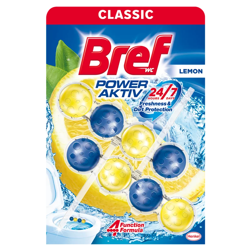 Bref Power Aktiv Lemon WC frissítő 2 x 50 g