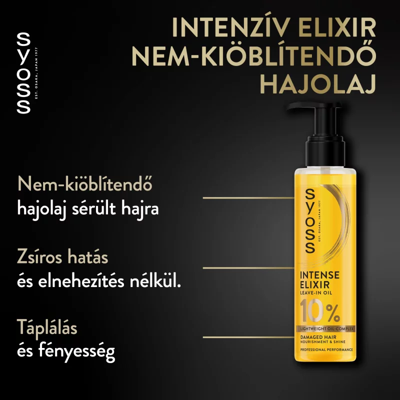 Syoss Intenzív Elixir nem-kiöblítendő hajolaj sérült hajra 100 ml