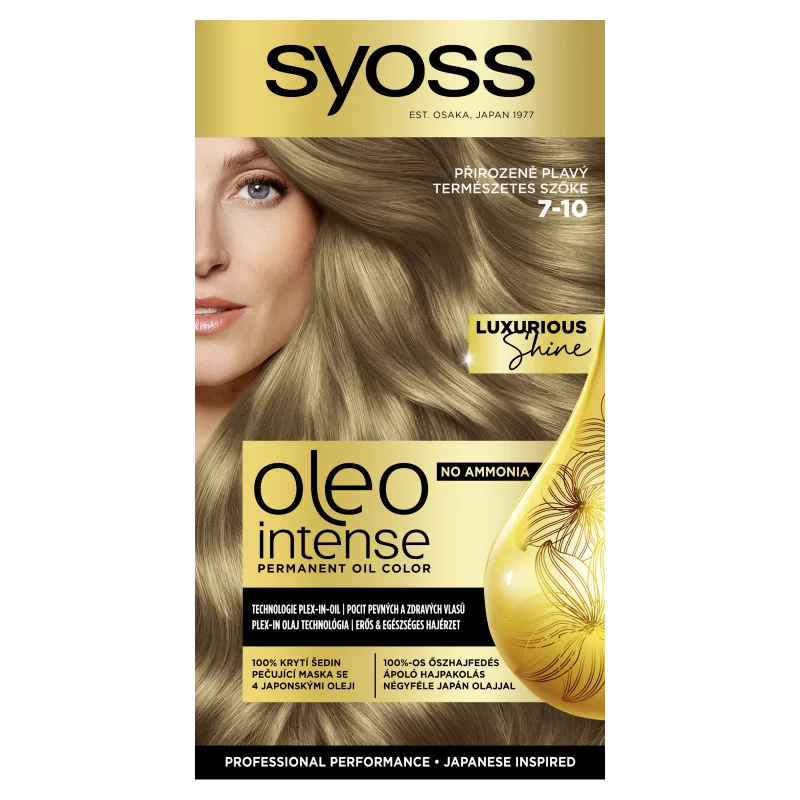 Syoss Oleo Intense tartós hajfesték 7-10 Természetes szőke
