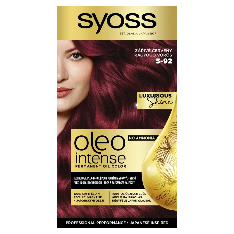 Syoss Oleo Intense tartós hajfesték 5-92 Ragyogó vörös