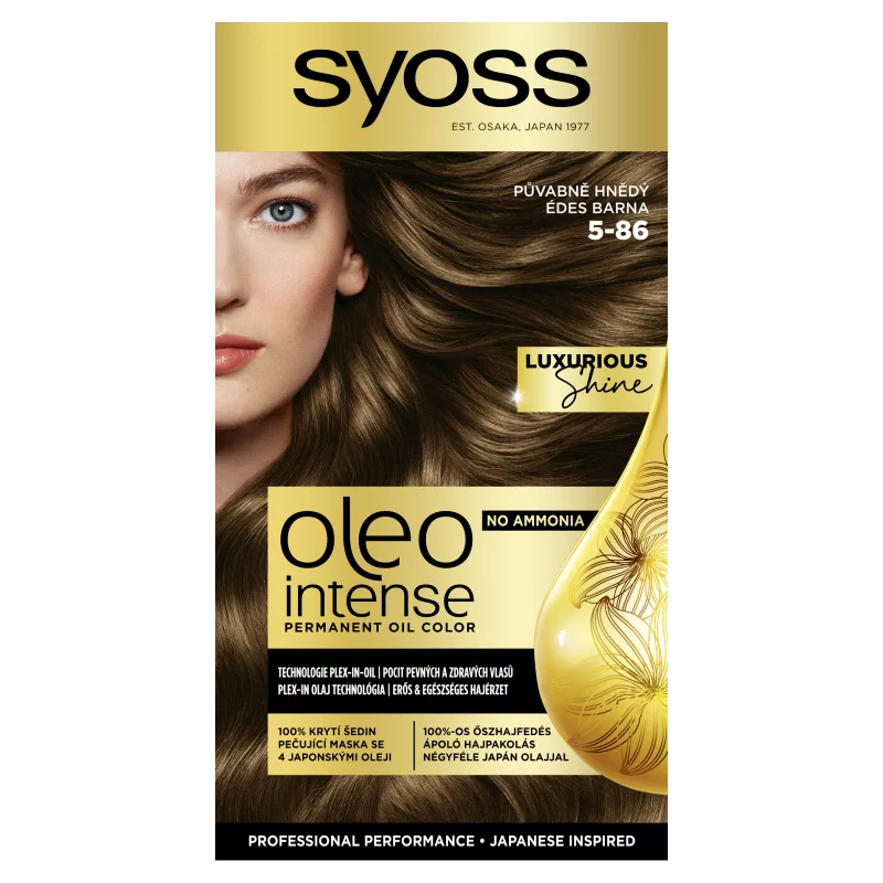 Syoss Oleo Intense tartós hajfesték 5-86 Édes barna