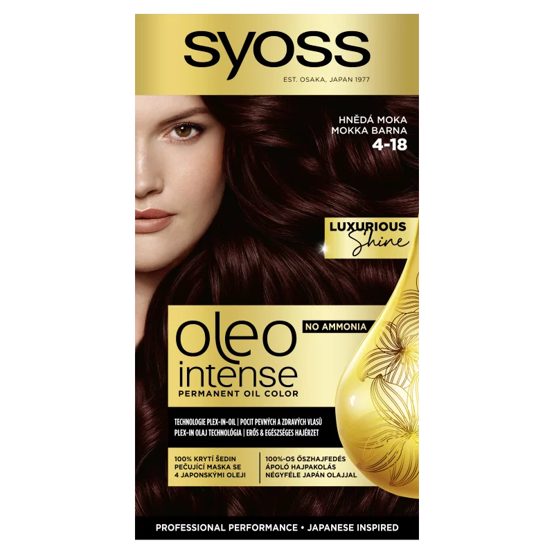 Syoss Oleo Intense tartós hajfesték 4-18 Mokka barna