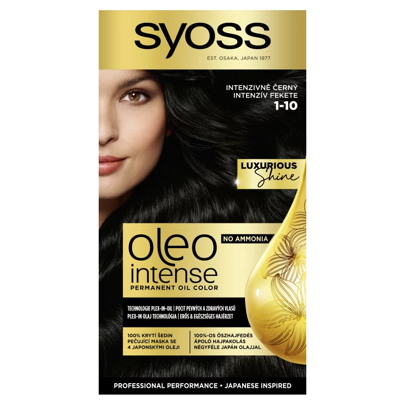 Syoss Oleo Intense tartós hajfesték 1-10 Intenzív fekete