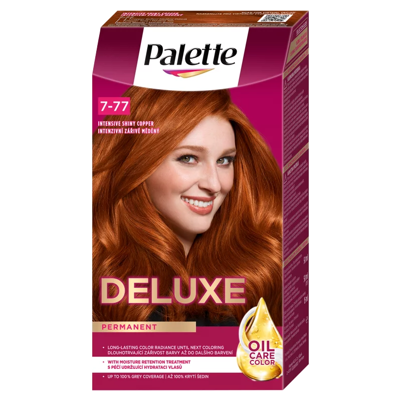 Palette Deluxe 7-77 intenzív ragyogó réz tartós hajfesték