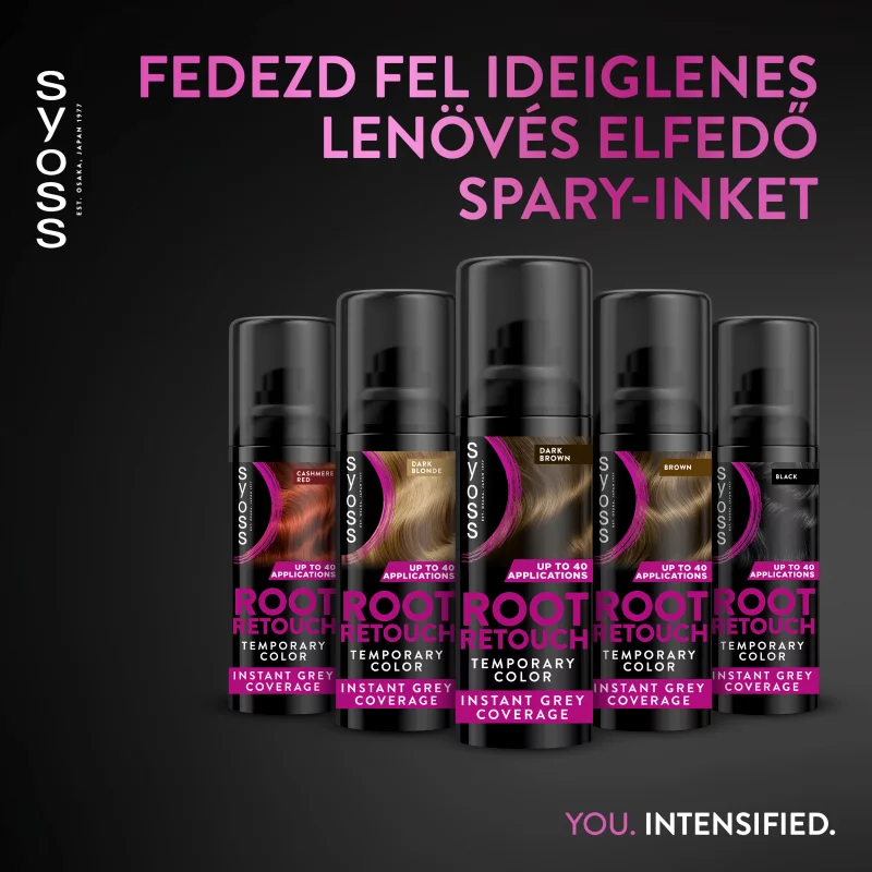 Syoss Root Retoucher ideiglenes lenövés-elfedő spray Sötétbarna 120 ml
