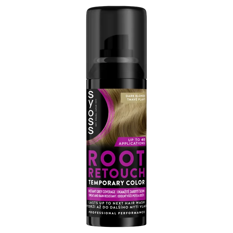 Syoss Root Retoucher ideiglenes lenövés-elfedő spray Sötétszőke 120 ml