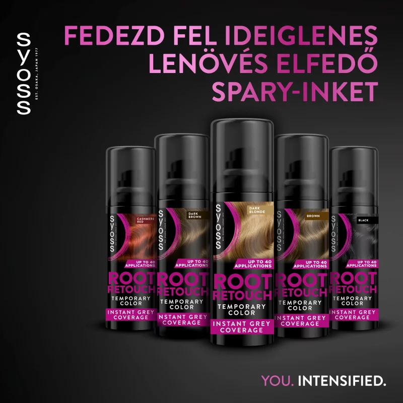 Syoss Root Retoucher ideiglenes lenövés-elfedő spray Sötétszőke 120 ml