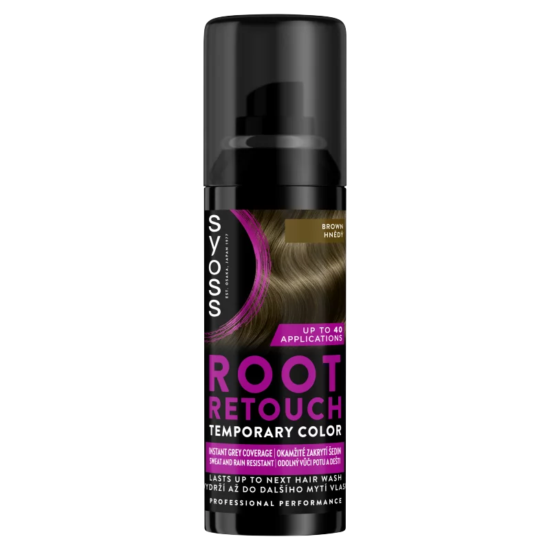 Syoss Root Retoucher ideiglenes lenövés-elfedő spray Barna 120 ml