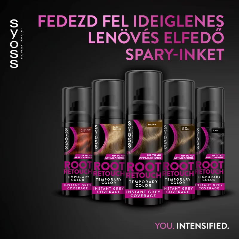 Syoss Root Retoucher ideiglenes lenövés-elfedő spray Barna 120 ml