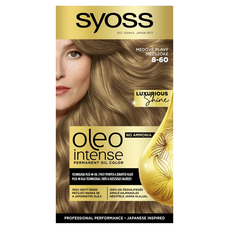 Syoss Oleo Intense tartós hajfesték 8-60 Mézszőke
