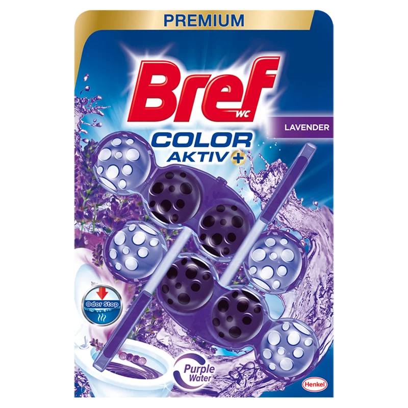 Bref Color Aktiv Lavender WC frissítő 2 x 50 g