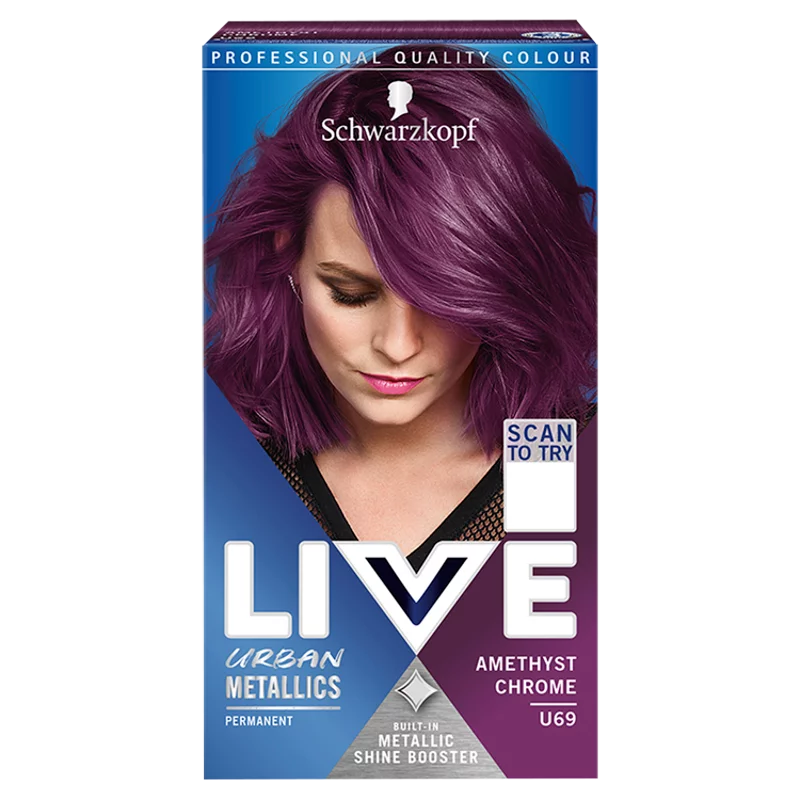 Schwarzkopf Live tartós hajfesték U69 Ametiszt króm