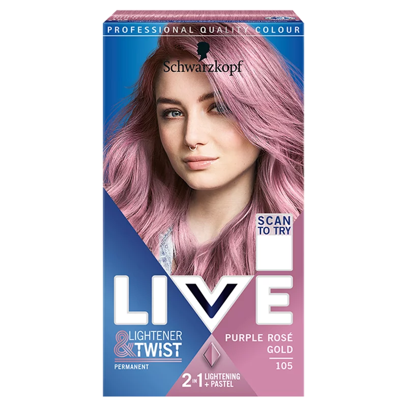 Schwarzkopf Live tartós hajfesték 105 Lila arany rozé