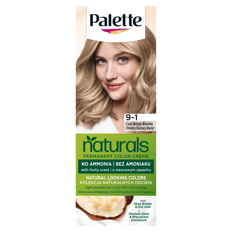 Schwarzkopf Palette Naturals tartós hajfesték 9-1 Hűvös bézsszőke