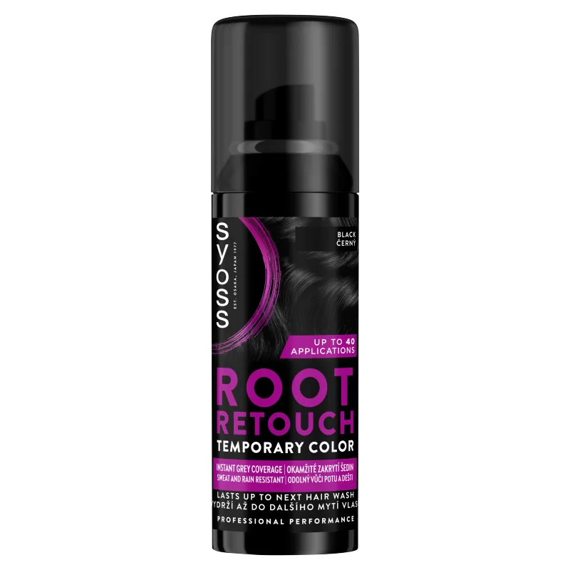 Syoss Root Retoucher ideiglenes lenövés-elfedő spray Fekete 120 ml