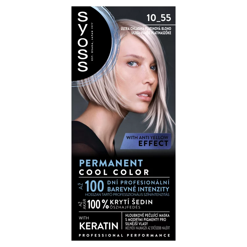 Syoss Color tartós hajfesték 10-55 ultra hűvös platinaszőke