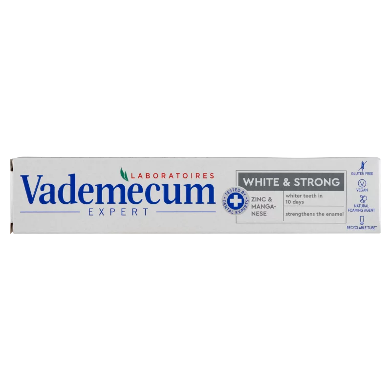 Vademecum White & Strong fogkrém cinkkel és mangánnal 75 ml