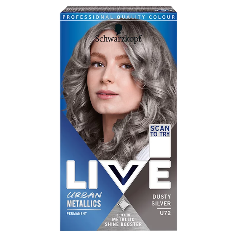 Schwarzkopf Live tartós hajfesték U72 Füstös ezüst