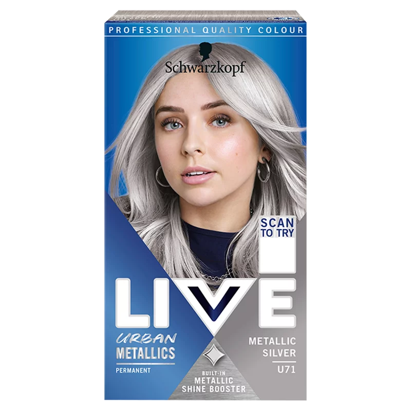Schwarzkopf Live tartós hajfesték U71 Ezüst metál
