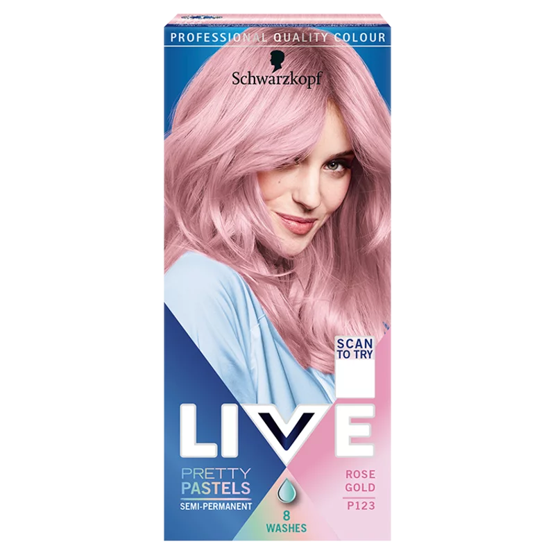 Schwarzkopf Live Pretty Pastels hajszínező P123 Rózsaarany