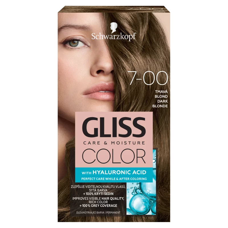 Schwarzkopf Gliss Color tartós hajfesték 7-00 Sötétszőke