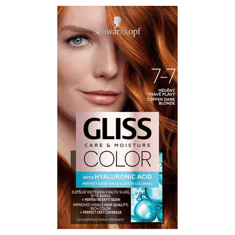 Schwarzkopf Gliss Color tartós hajfesték 7-7 Rezes sötétszőke