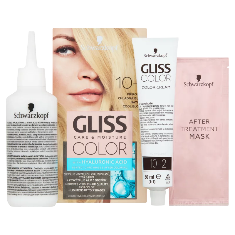 Schwarzkopf Gliss Color tartós hajfesték 10-2 Természetes hűvös szőke