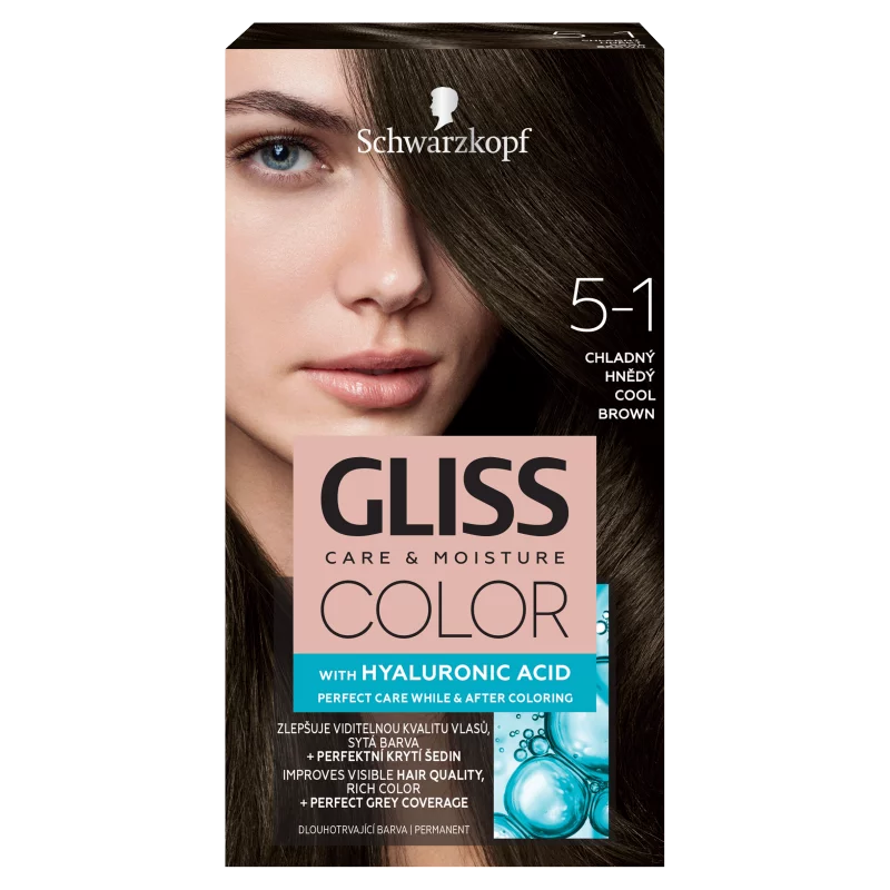 Schwarzkopf Gliss Color tartós hajfesték 5-1 Hűvösbarna
